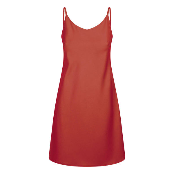 Ala -  czerwona sukienka na ramiączkach