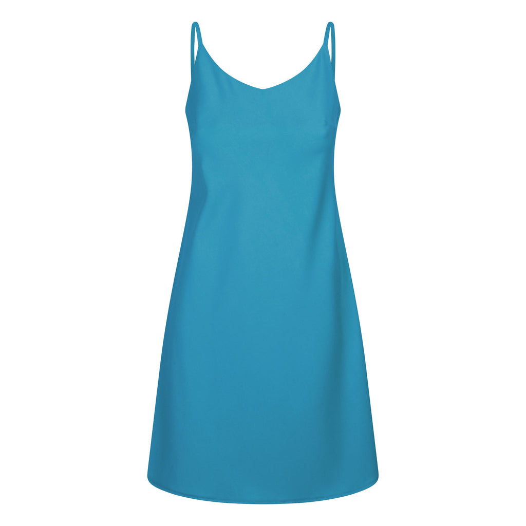Ala -  niebieska sukienka na ramiączkach
