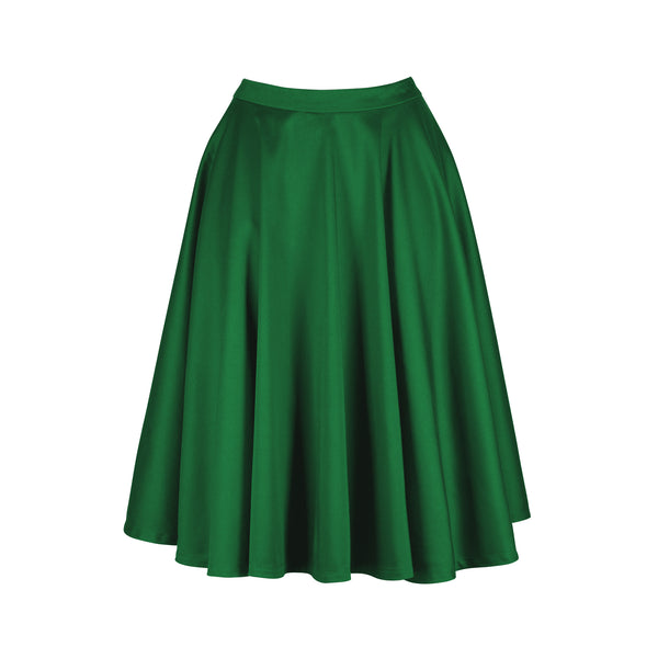 Ida - zielona spódnica z koła