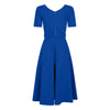 Lilka - niebieska sukienka rozkloszowana